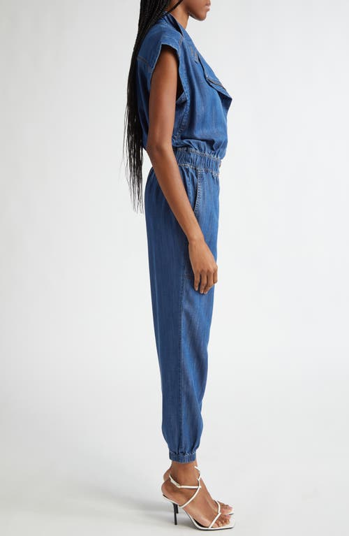 Shop Ramy Brook Hoss Denim Jogger Jumpsuit In Chambray