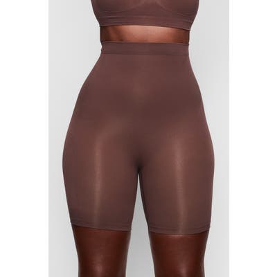 Plus Size Skims Sculpting Seamless Mid Shorts, X/5X - Brown