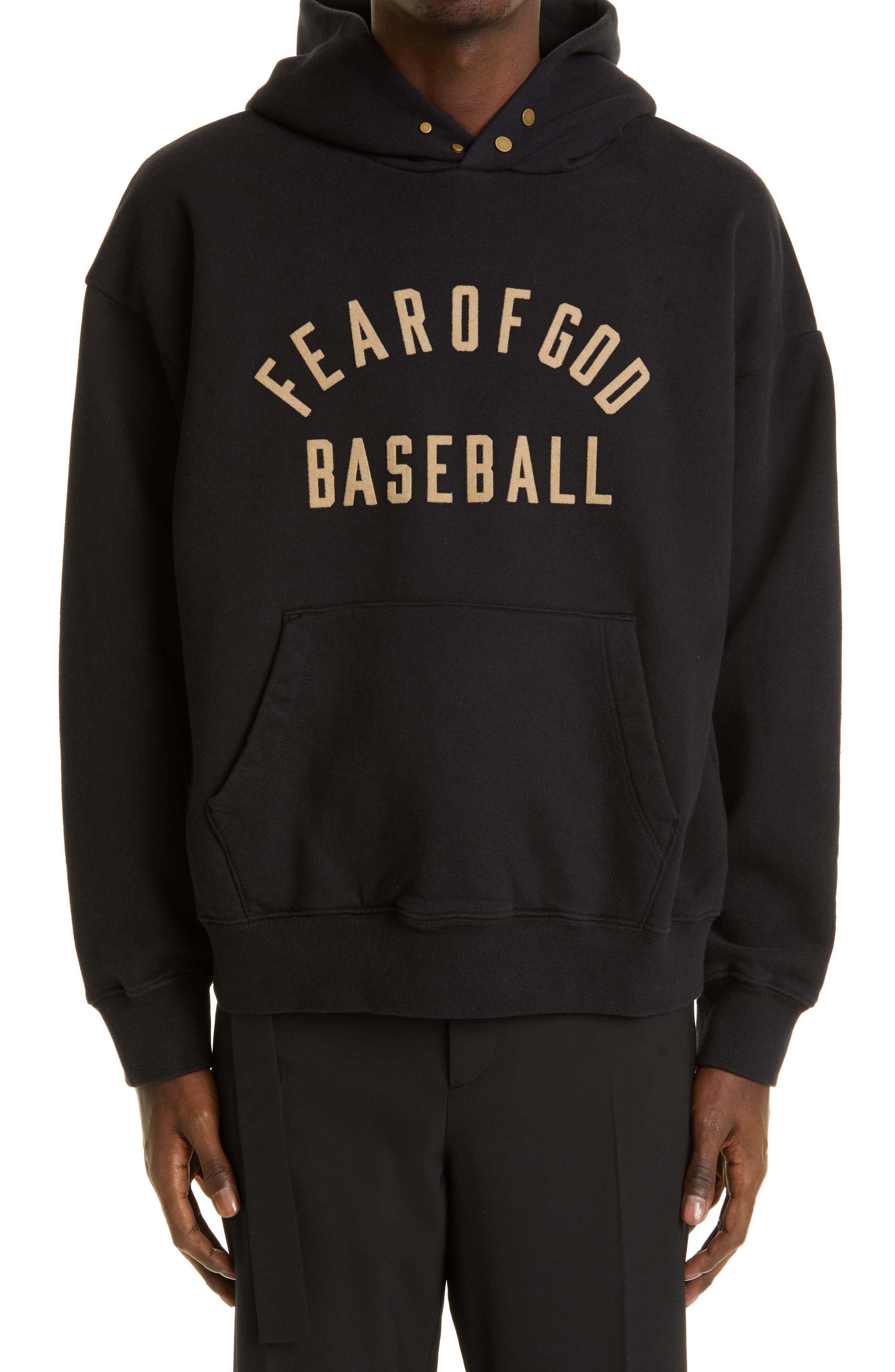 Fear of God Baseball Logo Hoodie Nordstrom