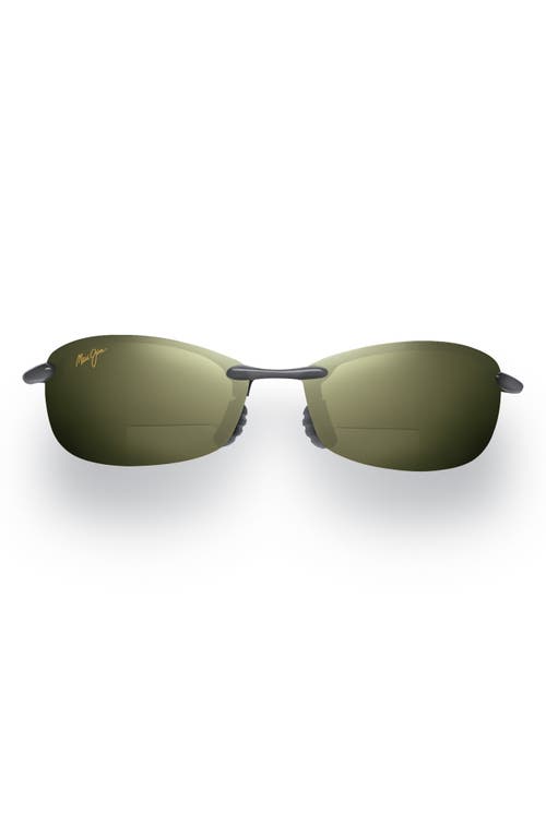 Maui Jim Makaha 64mm Polarized Oversize Round Sunglasses in Smoke Grey at Nordstrom