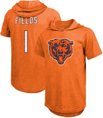 Women's Majestic Threads Justin Fields Black Chicago Bears Leopard Player  Name & Number T-Shirt