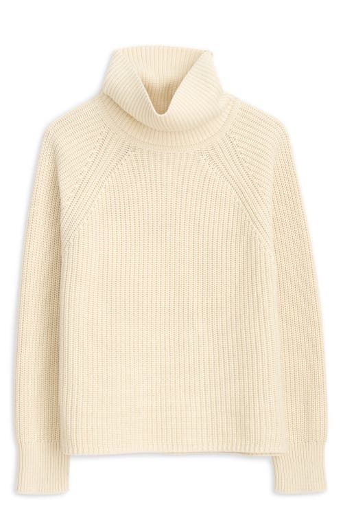 Shop Alex Mill Chelsea Cotton & Cashmere Turtleneck Sweater In Ivory