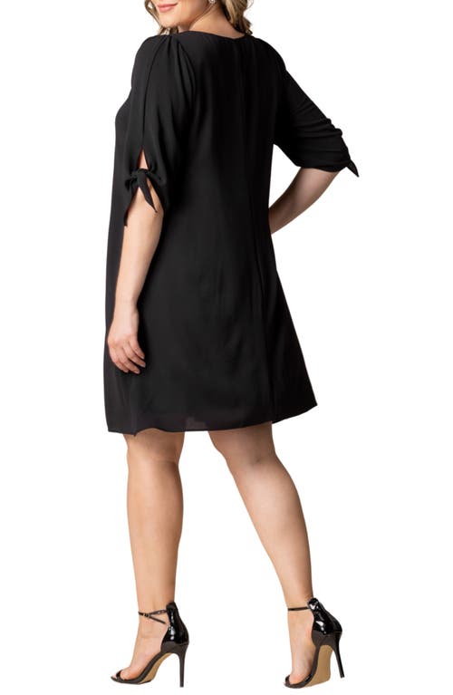 Kiyonna Manhattan Shift Dress In Black Noir