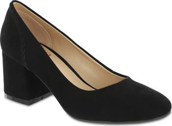 Wide block hotsell heel pumps