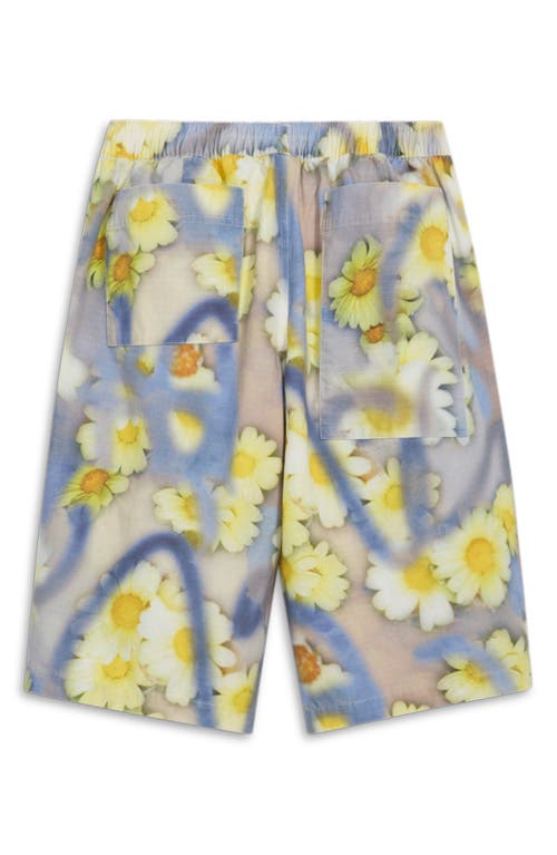 Puma X Collina Strada Floral Cotton Ripstop Cargo Shorts In Yellow Pear-aop