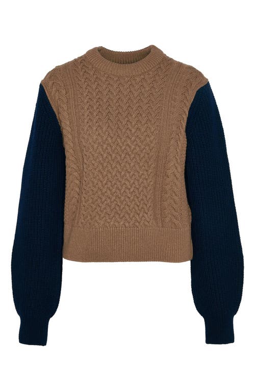 Shop Barbour Ester Colorblock Wool & Cashmere Blend Sweater In Multi