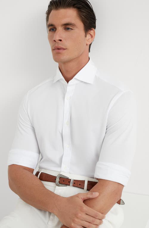 Shop Brunello Cucinelli Basic Fit Shirt In White