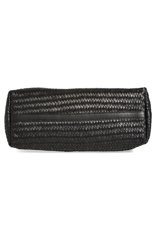 Madewell Handwoven Leather Tote In True Black