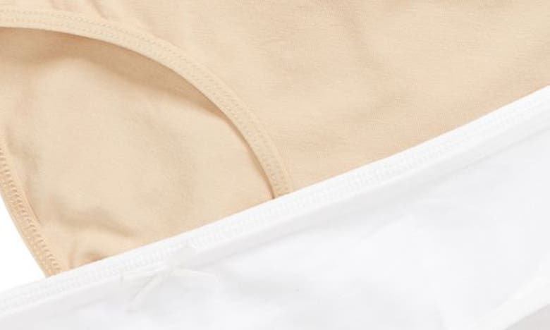Nordstrom Kids' Assorted 5-pack Hipster Briefs In Beige- White Pack