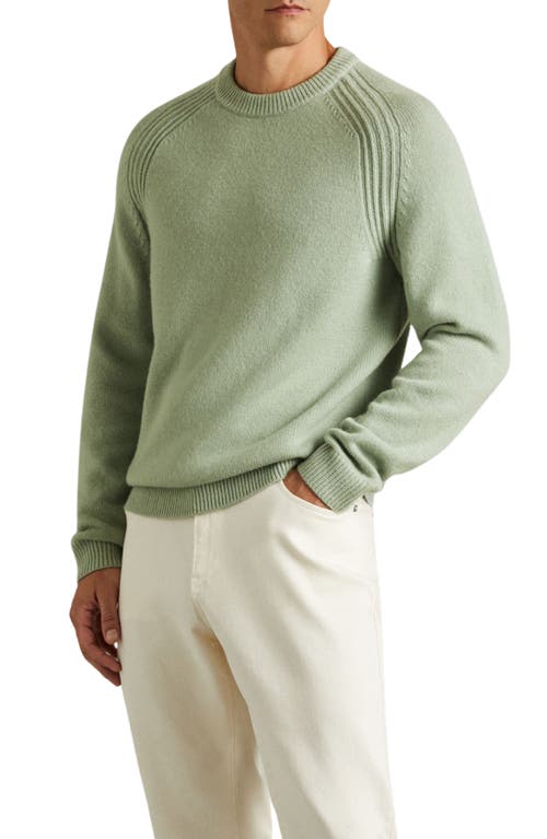 Shop Reiss Cloud Wool Blend Sweater In Sage Green