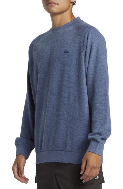 Quiksilver Raglan Sleeve Sweatshirt In Nebulas Blue Heather