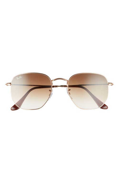 Ray Ban Ray-ban 54mm Geometric Sunglasses In Arista/clear Gradient Brown