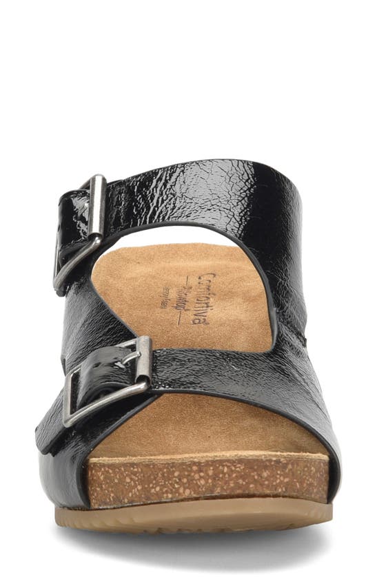Comfortiva Emah Wedge Sandal In Black