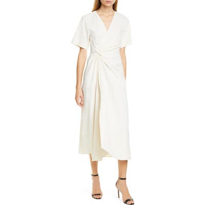 A.l.c. Edie Faux Wrap Midi Dress, Black
