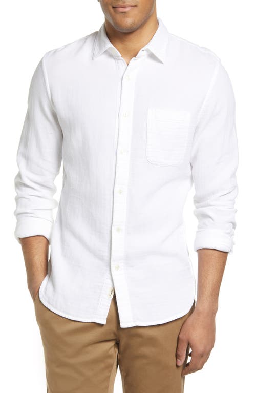 The Ripper White Waffle Double Gauze Cotton Button-Up Shirt