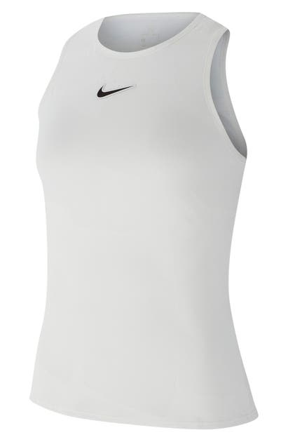 Nike Court Dri-fit Tennis Tank In White/ Off Noir