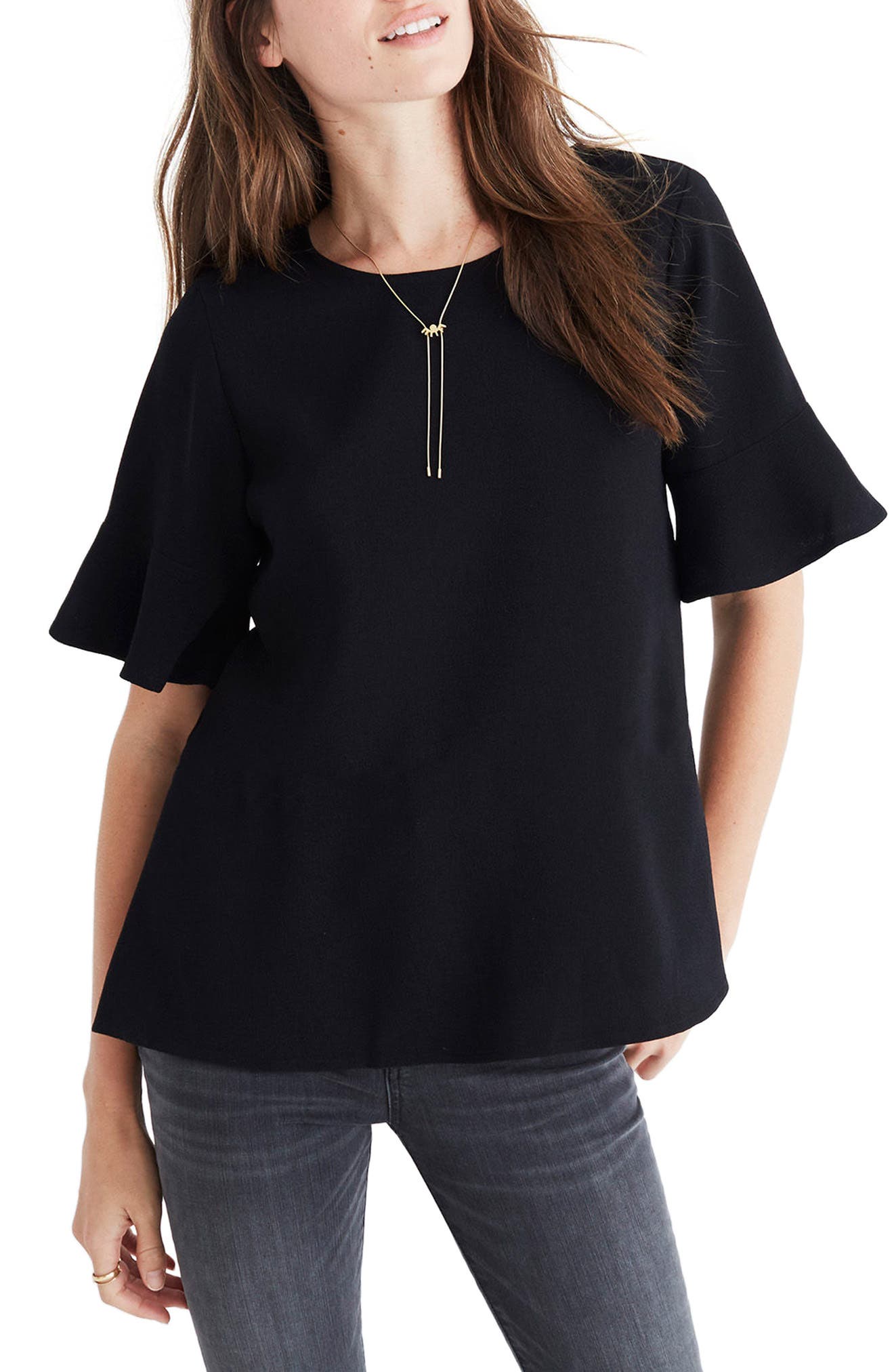 madewell black flare jeans