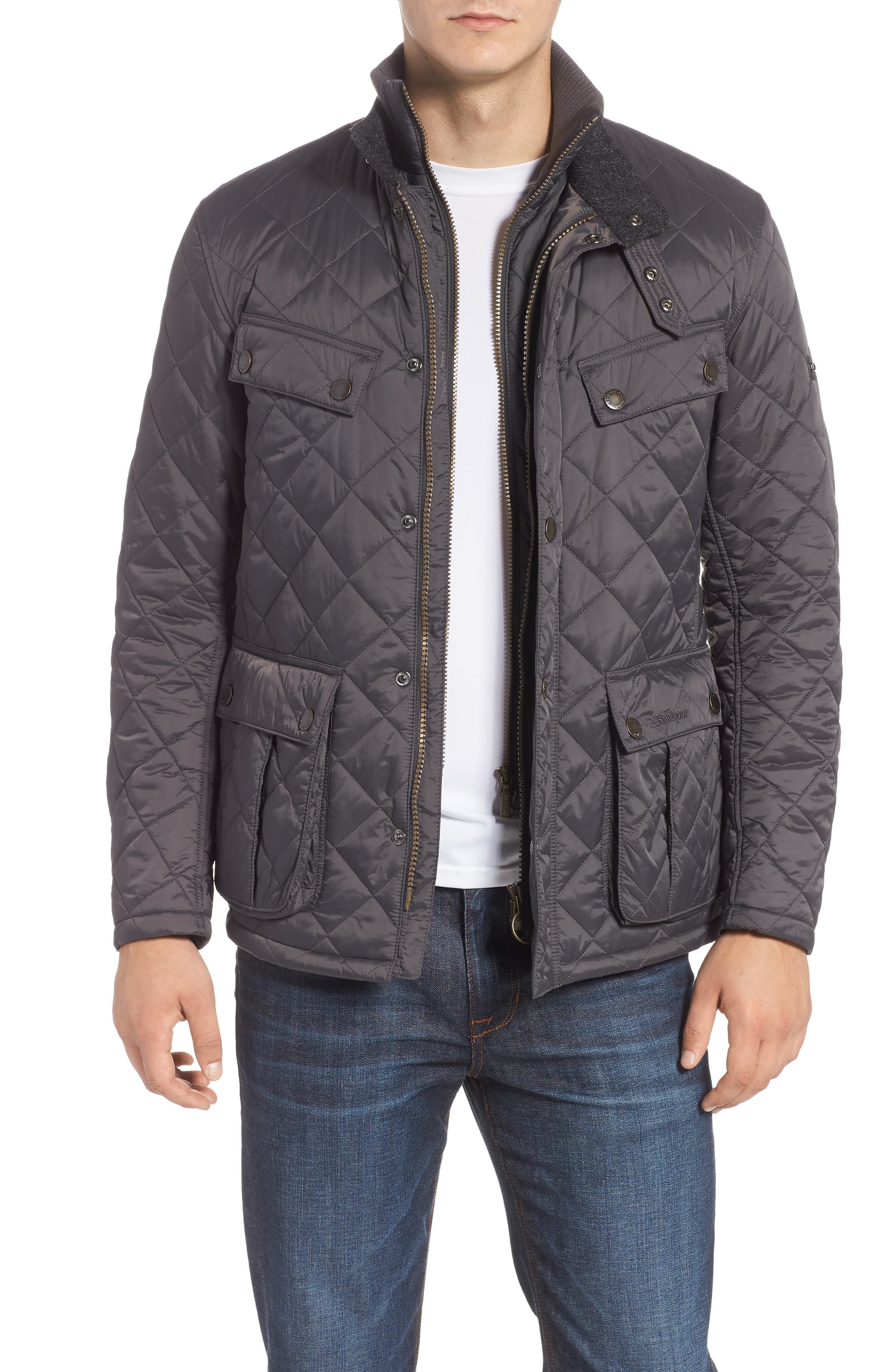 barbour international windshield tailored fit quilted jacket