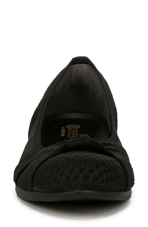 Shop Bzees Kissed Knit Ballet Flat In Black