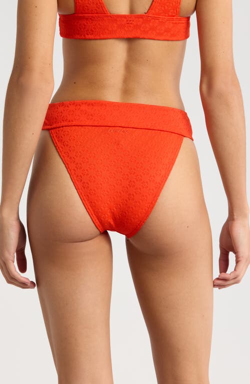 Shop Billabong Good Vibe Aruba High Waist Bikini Bottoms In Sunset Red