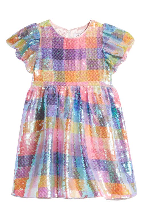 Lola & the Boys Kids' Picnic Party Sequin Dress Pink Multi at Nordstrom,
