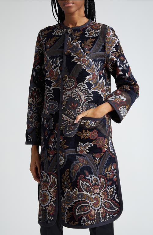 Shop Etro Paisley Reversible Longline Coat In S9883