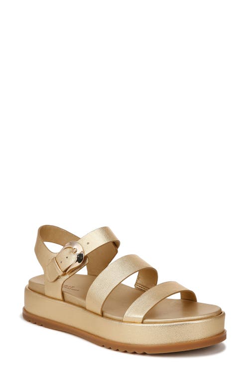 Zizi Platform Sandal in Dark Gold