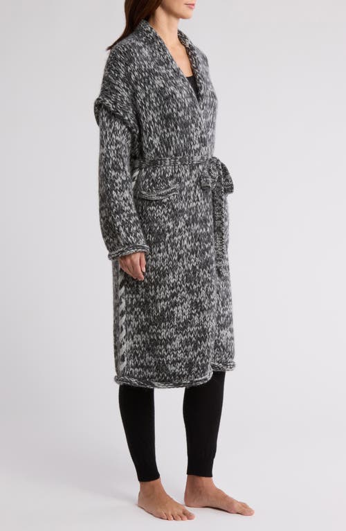 Lunya Lofty Tie Waist Wool Blend Cardigan In Cinder Coal