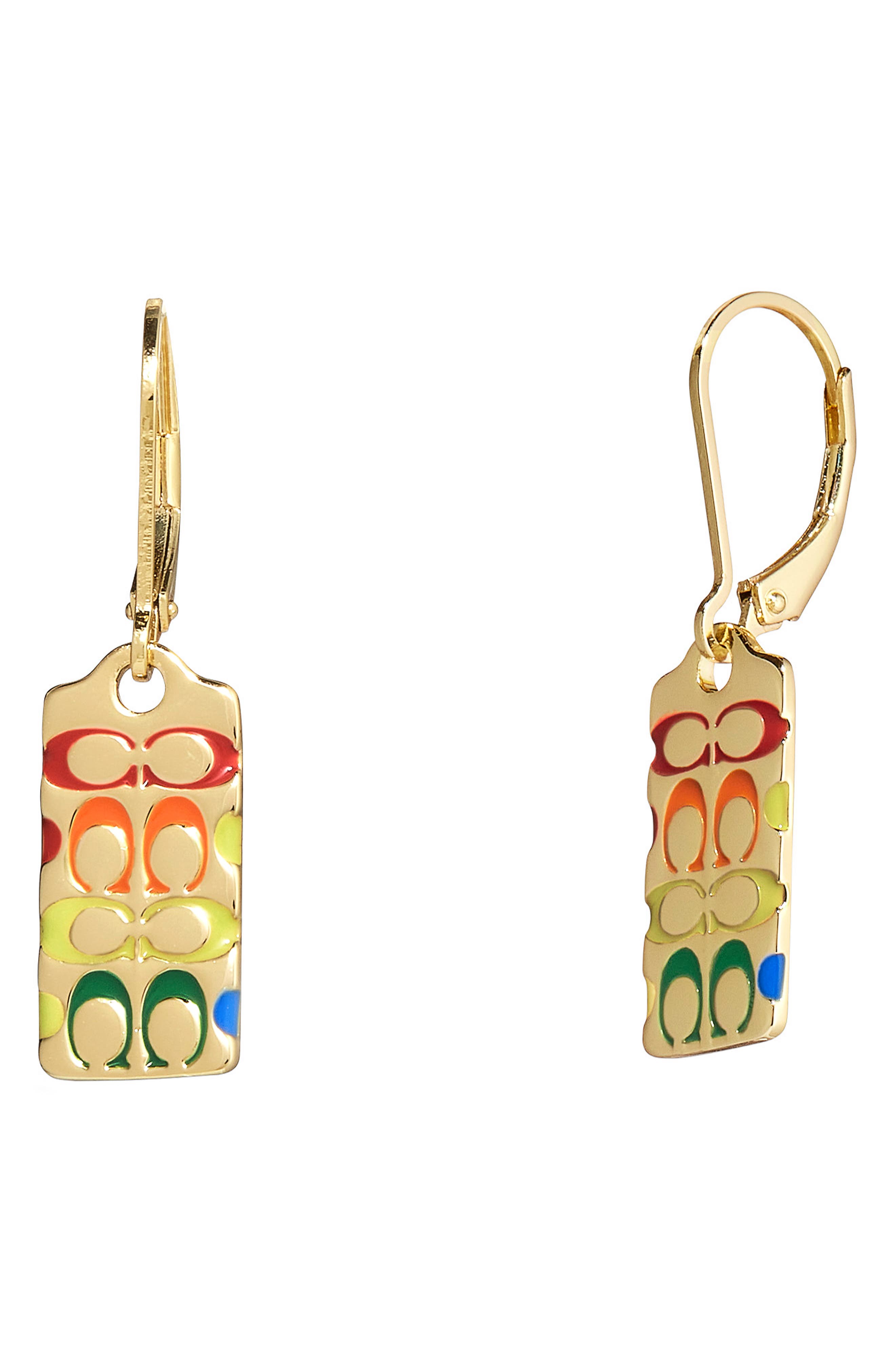 coach rainbow earrings