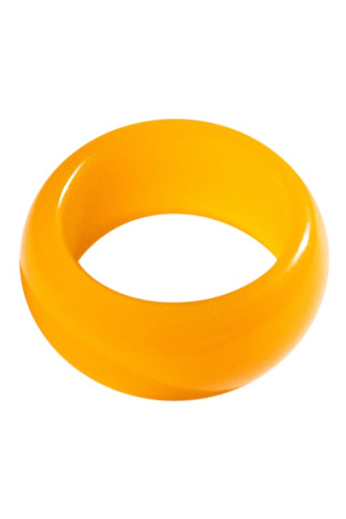 Seree Mandarin Orange Jade Stone Ring In Orange
