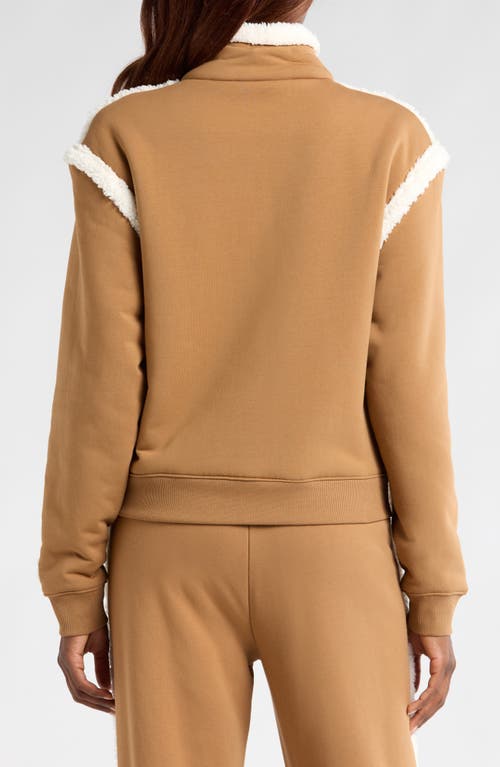 Ugg(r) Lydi Bonded Fleece Half Zip Pullover In Chestnut