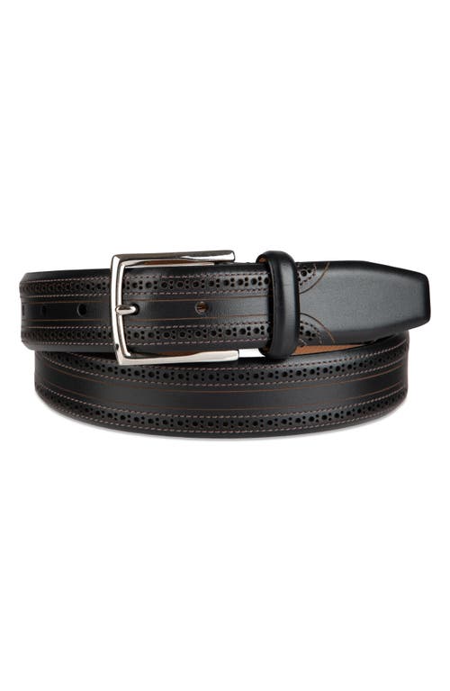 COLE HAAN COLE HAAN BROGUE LEATHER BELT 