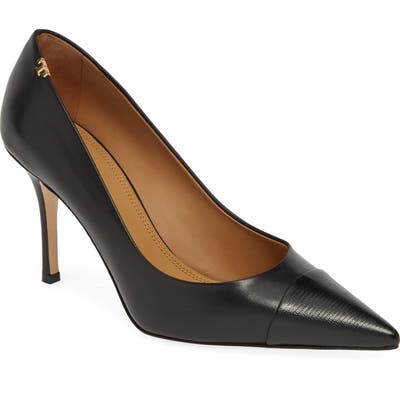 Tory Burch Angelina Cap Toe Pump, Black
