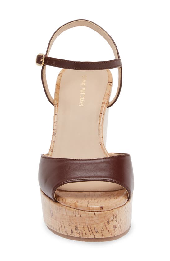 Shop Stuart Weitzman Palmina Platform Wedge Sandal In Mahogany