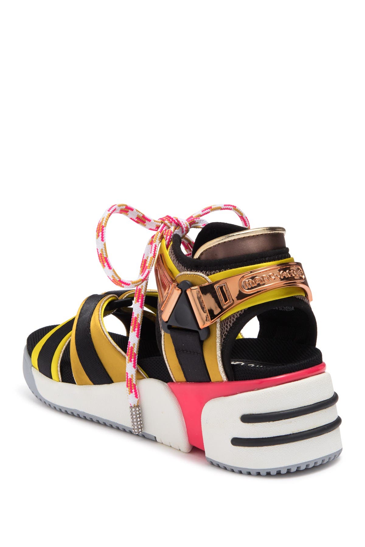 Marc Jacobs Somewhere Strappy Sport Sandal In Yellow Multi