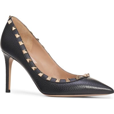 Valentino Garavani Rockstud Pointy Toe Pump, Black