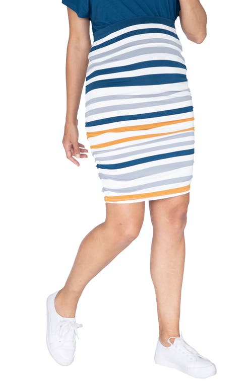 Ruched Maternity Skirt in Navy