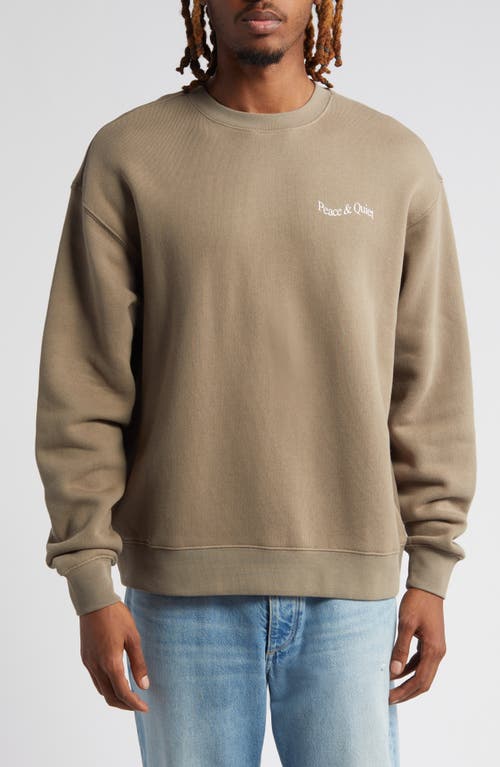Wordmark Fleece Crewneck Sweatshirt in Clay