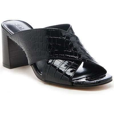 Sole Society Ganezah Slide Sandal, Black