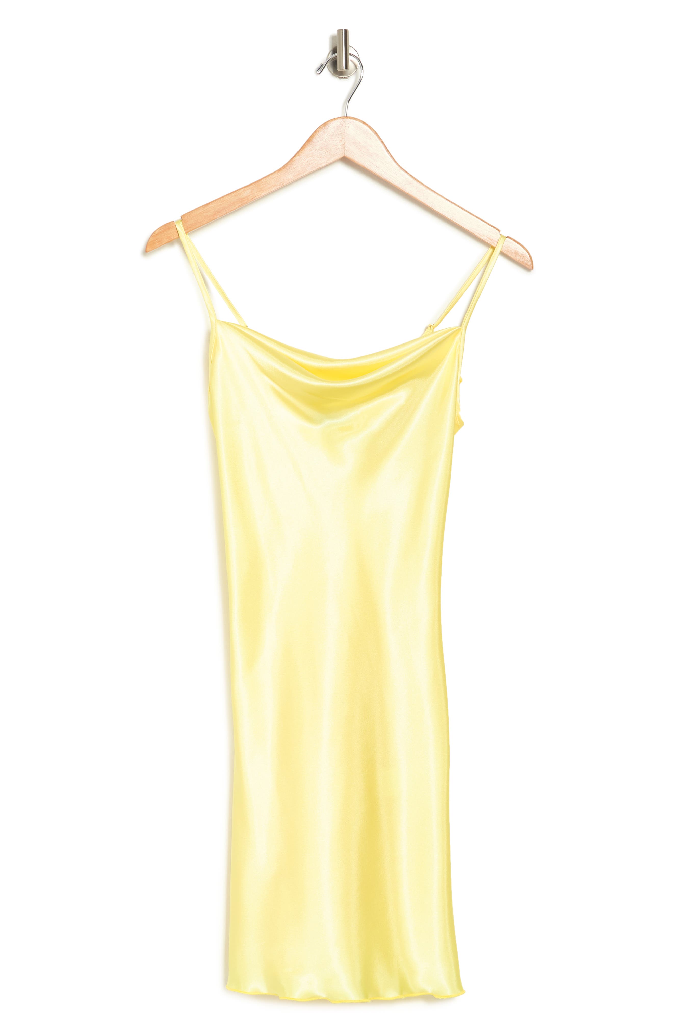 Bebe Satin Slip Dress In Taupe Modesens