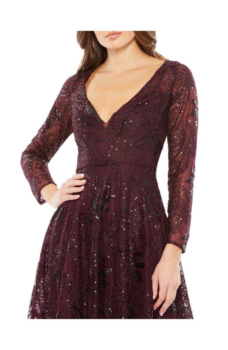 Mac Duggal Embellished Lace Long Sleeve Cocktail Dress Nordstrom