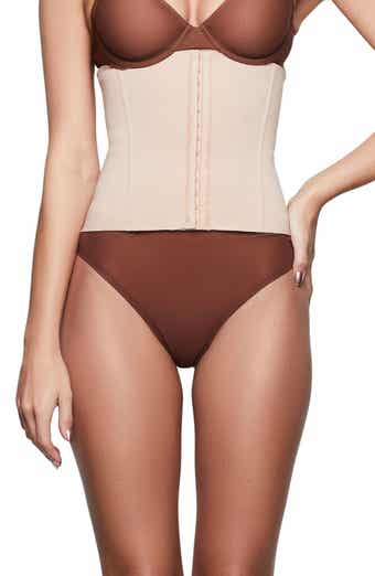 CT1333 SKIMS OPEN BUST BODYSUIT MID THIGH WITH OPEN GUSSET ONYX XXS/XS