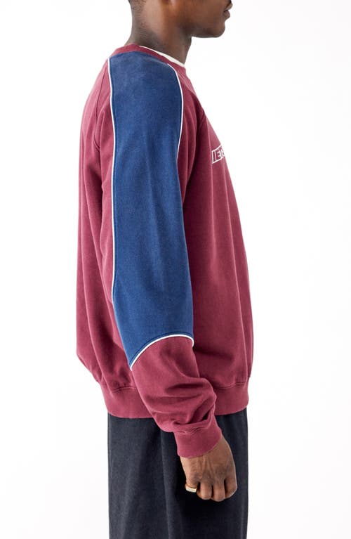 Shop Iets Frans Colorblock Cotton Graphic Sweatshirt In Burgundy