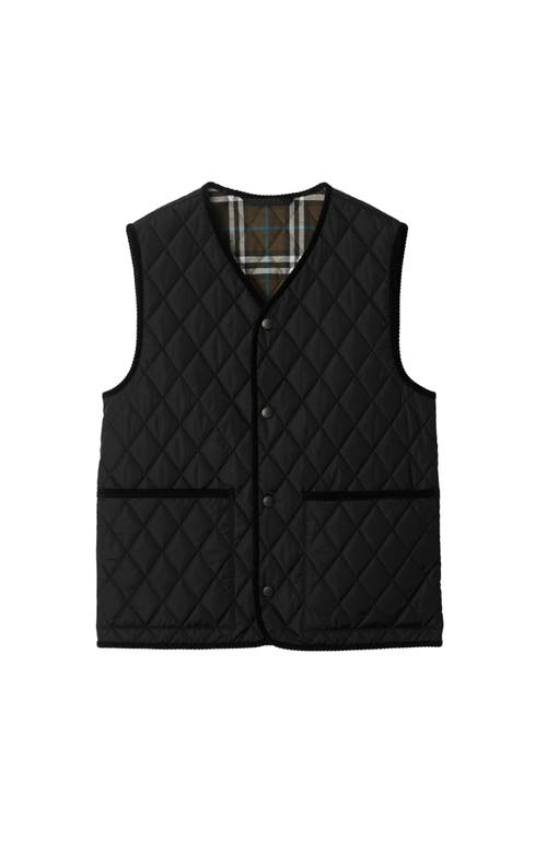 Shop Burberry Quilted Nylon Gilet In Black