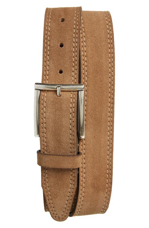 Allen Edmonds Bourbon Street Suede Belt In Brown