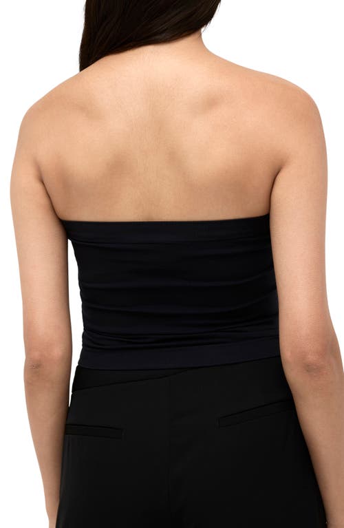 Kenneth Cole Seamless Crop Tube Top In Black