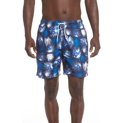 Trunks Surf & Swim Co. Sano Palm Frond Swim Trunks, Blue