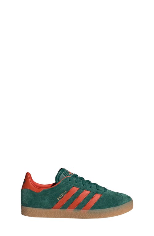 Shop Adidas Originals Adidas Kids' Gazelle Low Top Sneaker In Green/red/gum 3