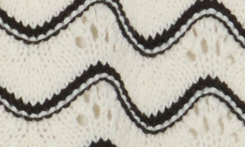 Shop Design History Kids' Pointelle Stripe Sweater Skirt In Vanilla