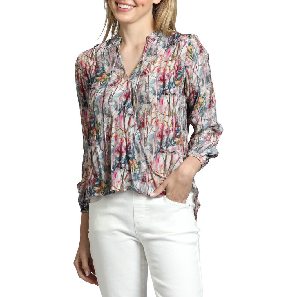 Apny Printed Top In Beige Multi